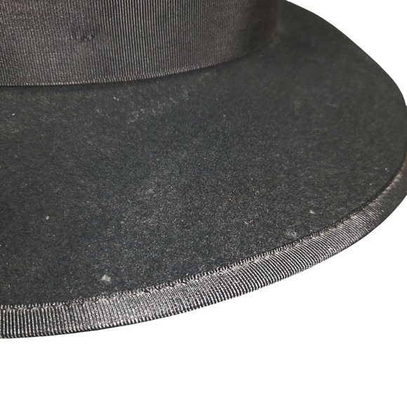 Scala Classico New Yorker Zoot Black 100% Wool Hat Adult Medium Mens - Picture 10 of 15